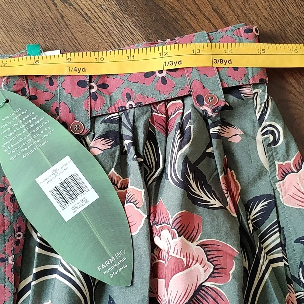 New FARM RIO Arabesque Floral Midi Skirt Size S